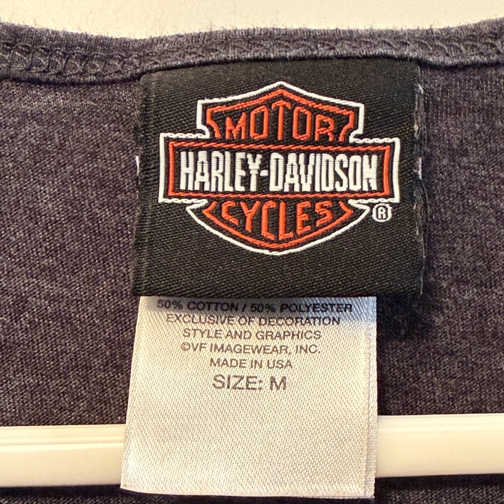Harley-Davidson Women's Black and Orange Graphic Tank - Picture 2 of 5